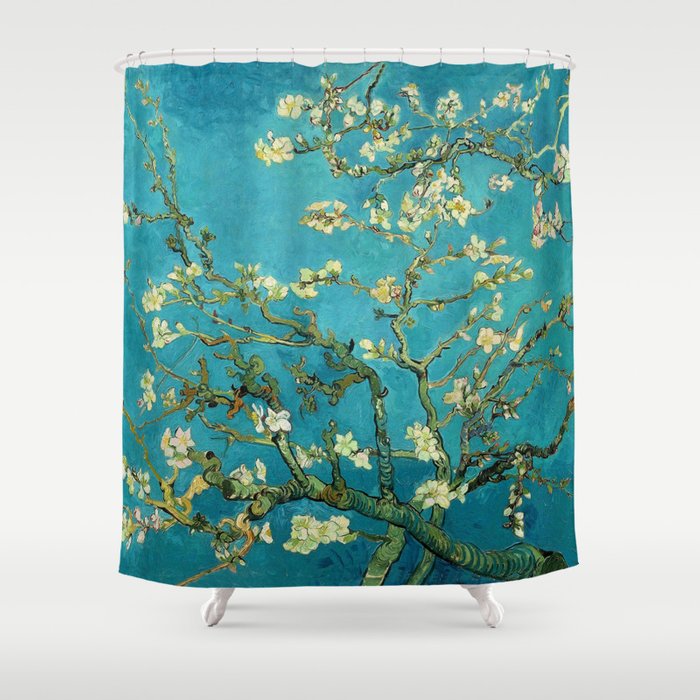 

Vincent Gogh Blossoming Almond Tree Shower Curtain Bathroom Shower Curtain Flower Print Curtains Bathroom With Hook