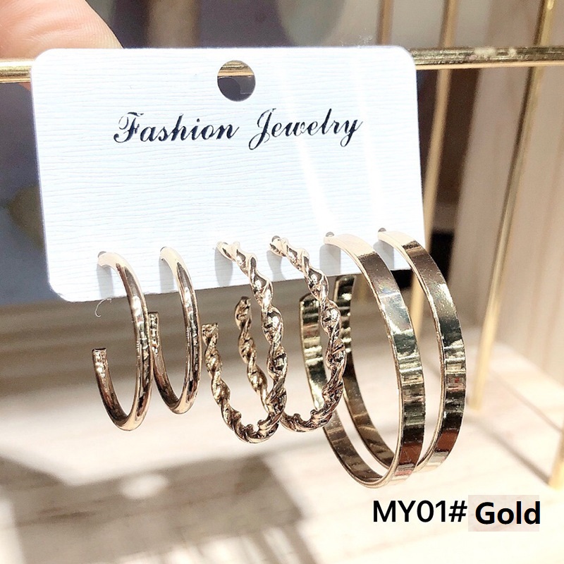 Ximei Trio Circle Hoop Earrings Set For Women Simply Punk Brinco Round Earring Party Jewelry Gift For Girl
Ximei Trio Circle Hoop Earrings Set For Women Simply Punk Brinco Round Earring Party Jewelry Gift For Girl