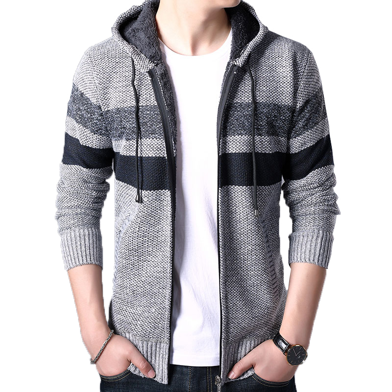 2020 Autumn Men Fleece Cardigan Sweater Jumper Mens Winter Fashion Striped Knit Outwear Coat Sweater Male Hooded Sweatercoat 3XL, Blue grey
2020 Autumn Men Fleece Cardigan Sweater Jumper Mens Winter Fashion Striped Knit Outwear Coat Sweater Male Hooded Sweatercoat 3XL, Blue grey