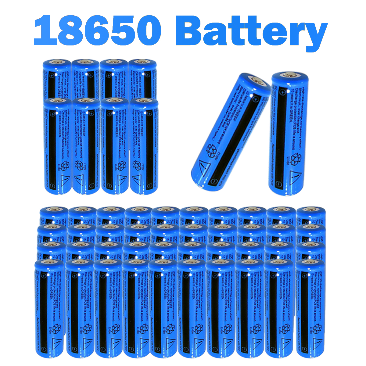 11.1W Top Quality Rechargeable 3.7v BRC Li-ion 18650 button top Battery 3000mah for Flashlight Torch Laser 2 Days Shippment USA Stock