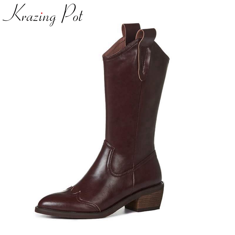 2020 new big size cow leather round toe keep warm riding boots high heel Sewing brand classic party handsome mid-calf boots L6f1, Brown
2020 new big size cow leather round toe keep warm riding boots high heel Sewing brand classic party handsome mid-calf boots L6f1, Brown