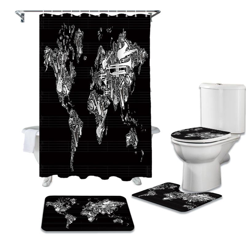 Musical Instrument Guitar Shower Curtain Sets Non-Slip Rugs Toilet Lid Cover and Bath Mat Bathroom Curtains Set
Musical Instrument Guitar Shower Curtain Sets Non-Slip Rugs Toilet Lid Cover and Bath Mat Bathroom Curtains Set
