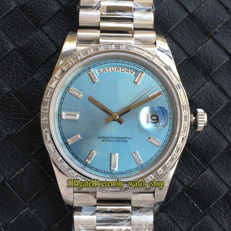 V2 Upgrade version EWF Daydate 40mm 228396 228239 Cal.3255 Automatic 228206 Mens Watch Blue Dial Diamond inlay Bezel Jubilie Strap Watches, Box
V2 Upgrade version EWF Daydate 40mm 228396 228239 Cal.3255 Automatic 228206 Mens Watch Blue Dial Diamond inlay Bezel Jubilie Strap Watches, Box