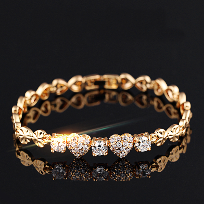 Fashion Luxury Heart Bracelet For Women Gold Color Inlaid Cubic Zircon Link Chain Jewelry Bracelets pulseras mujer moda 2020
Fashion Luxury Heart Bracelet For Women Gold Color Inlaid Cubic Zircon Link Chain Jewelry Bracelets pulseras mujer moda 2020