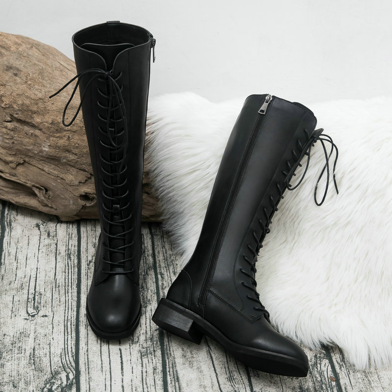 2020 Women Knee Boots Vintage Punk Women Shoes Platform Lace Up Round Toe Retro Feamle Long Boots, Black
2020 Women Knee Boots Vintage Punk Women Shoes Platform Lace Up Round Toe Retro Feamle Long Boots, Black