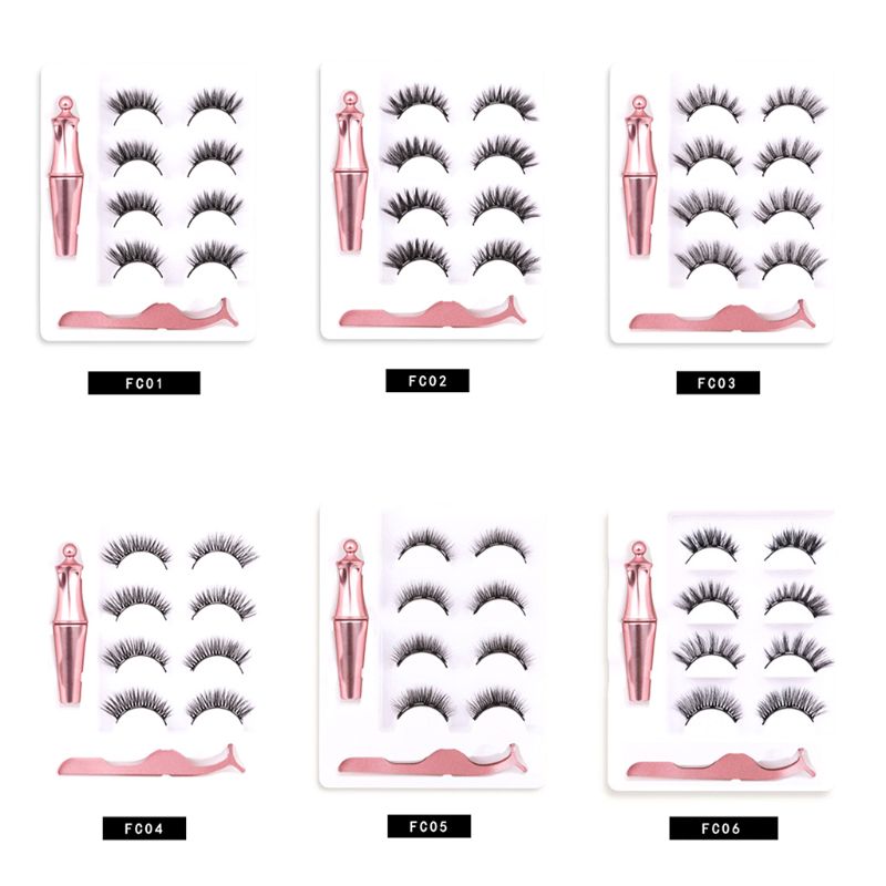 4 Pairs Magnetic Eyelashes with Magnetic Eyeliner and Tweezer Set False Lashes 449D
4 Pairs Magnetic Eyelashes with Magnetic Eyeliner and Tweezer Set False Lashes 449D