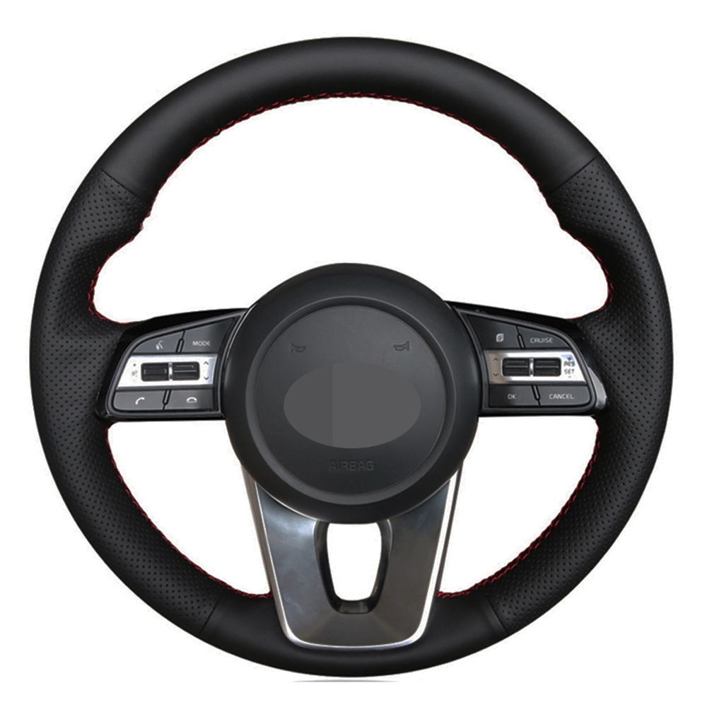 Car Steering Wheel Cover DIY Hand-stitched Black Genuine Leather For Kia K5 Optima 2019 Cee'd Ceed 2019 Forte Cerato (AU) 2018
Car Steering Wheel Cover DIY Hand-stitched Black Genuine Leather For Kia K5 Optima 2019 Cee'd Ceed 2019 Forte Cerato (AU) 2018