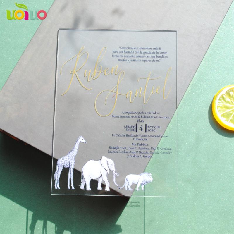 Personalized custom acrylic invitation card