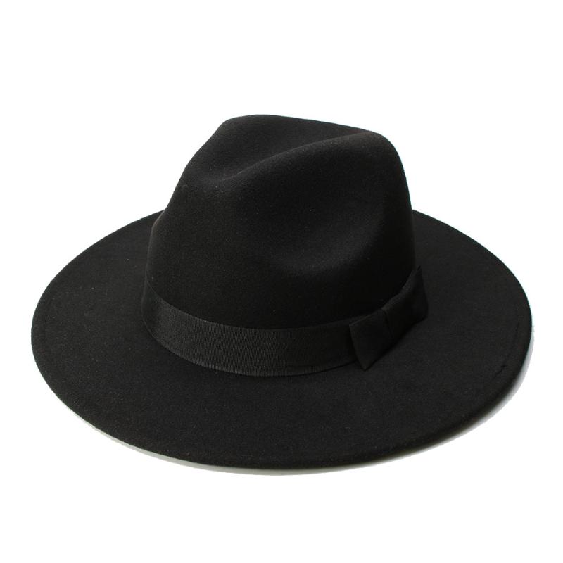 LUCKYLIANJI Retro Women Men Vintage 100% Wool Wide Brim Cap Fedora Panama Jazz Bowler Hat Ribbon Band (57cm/Adjust, Black
LUCKYLIANJI Retro Women Men Vintage 100% Wool Wide Brim Cap Fedora Panama Jazz Bowler Hat Ribbon Band (57cm/Adjust, Black