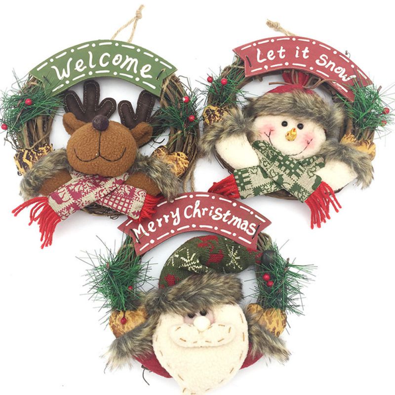 Hot Selling Christmas Wreath Snowman Elk Santa Garland Christmas Tree Pendant Wall Window Decor
Hot Selling Christmas Wreath Snowman Elk Santa Garland Christmas Tree Pendant Wall Window Decor