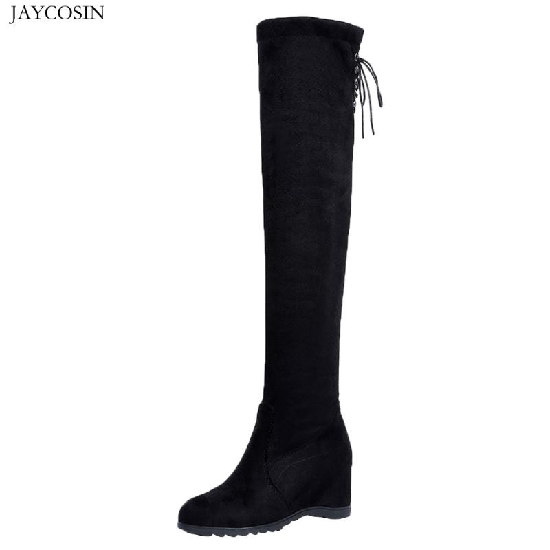 JAYCOSIN Winter Leisure Women's Shoes Boots Fashion Over Knee Boots Women Increased Over Elastic Stretch Platform Shoes, Bk
JAYCOSIN Winter Leisure Women's Shoes Boots Fashion Over Knee Boots Women Increased Over Elastic Stretch Platform Shoes, Bk
