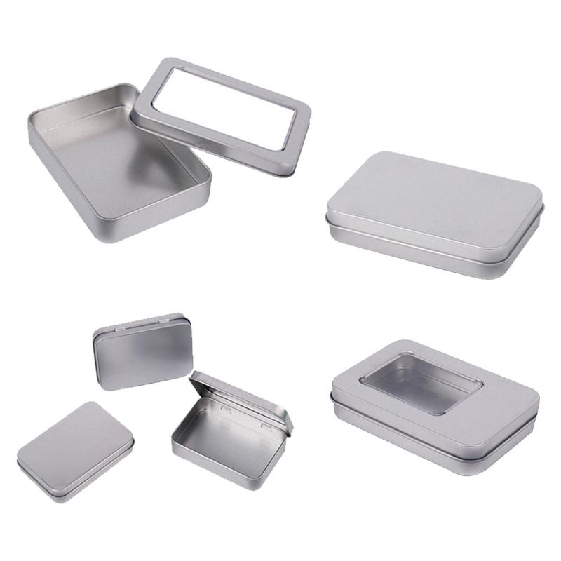 HIPSTEEN Mini Tin Box Small Storage Box Metal Storage Tin Silver Case Organizer For Money Coin Candy Key, Flat cover type
HIPSTEEN Mini Tin Box Small Storage Box Metal Storage Tin Silver Case Organizer For Money Coin Candy Key, Flat cover type