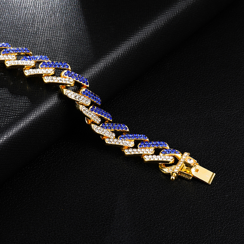US7 Iced Out 15mm Miami Cuban Link Chain 18"20"24"30" Necklace Rhinestone Bling Hip Hop Necklaces For Men Women Jewelry Gifts T200