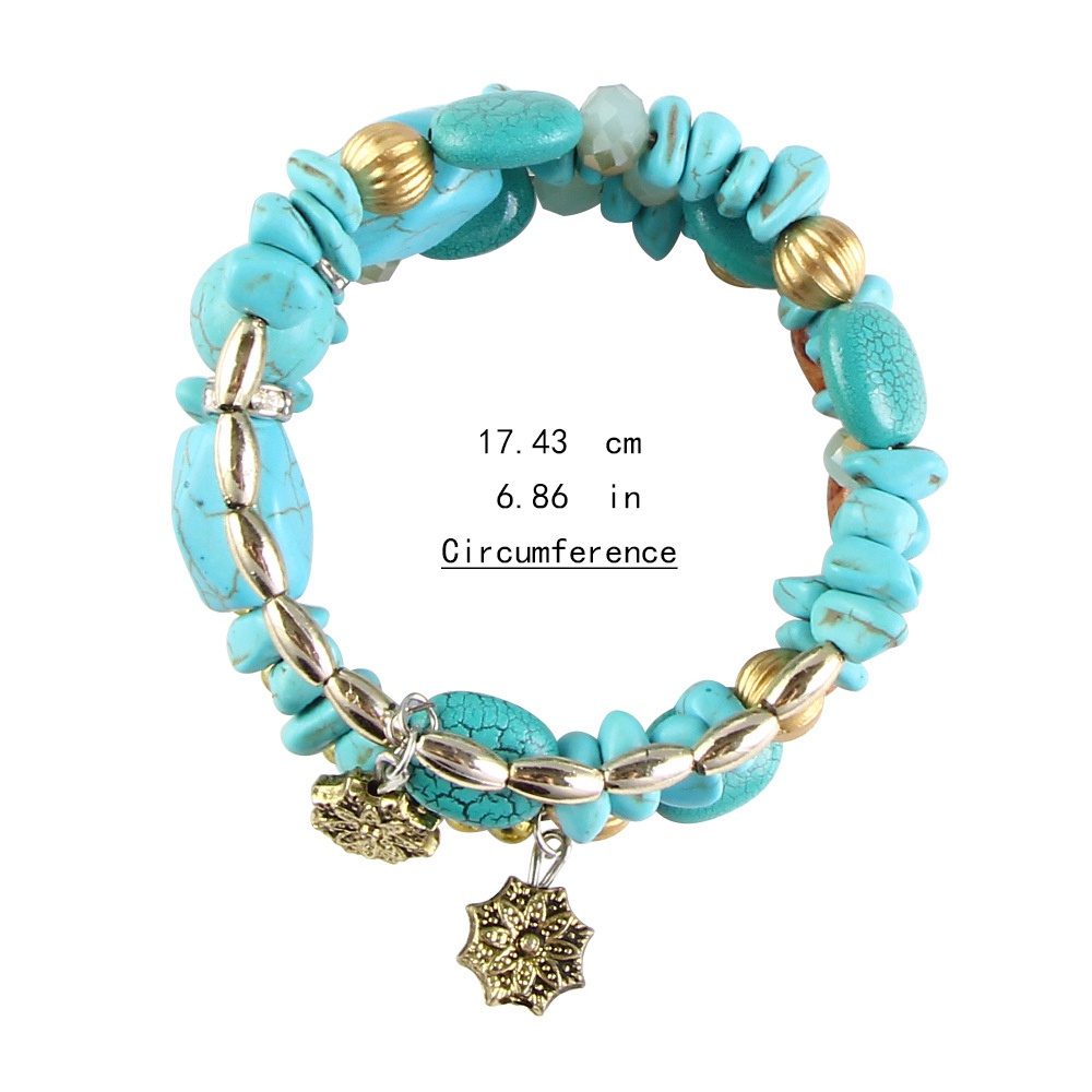 QIMOSHI Bohemian Mix Bead Multi Layer Versatile Statement Bracelets Bangles Sparkly Crystal Charm Jewelry for women men Girl boy