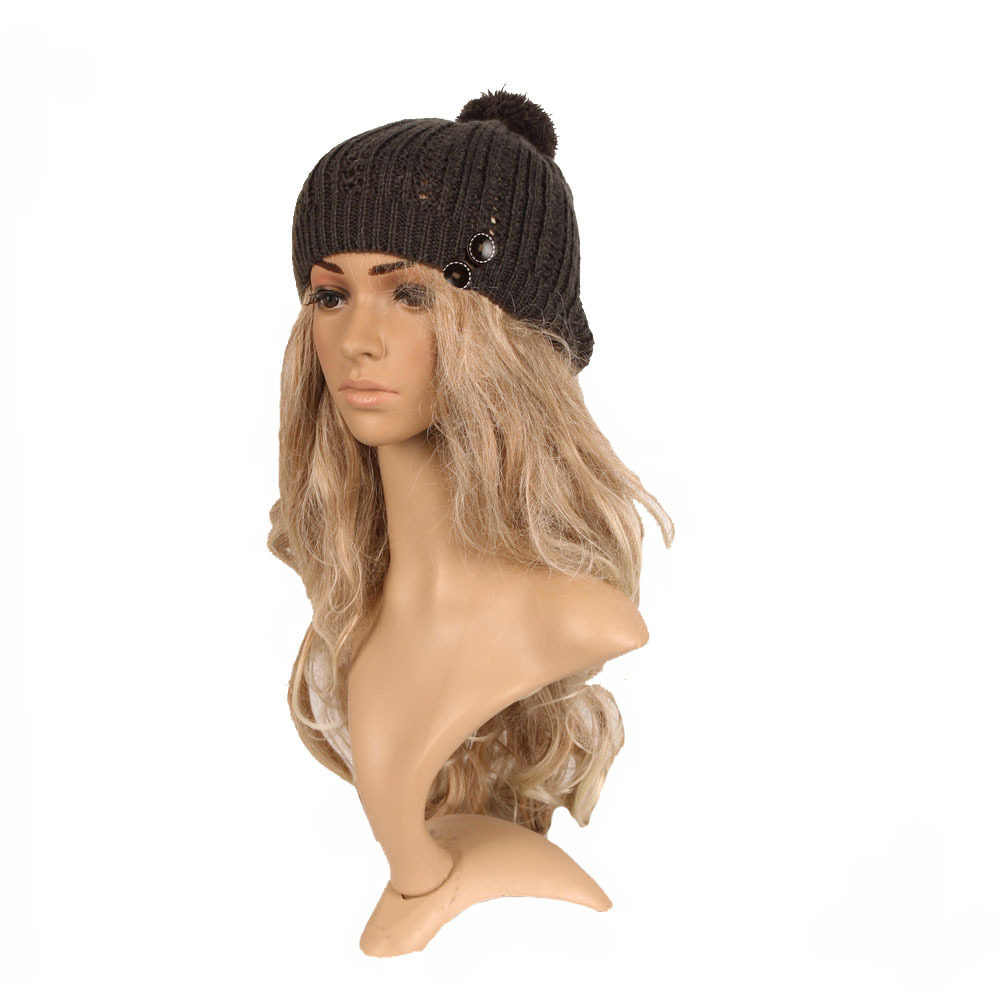 Beanie Hat for Women Men Winter Hat Knitted Autumn Button knitted hat Warm Bonnet Cap Female Hats