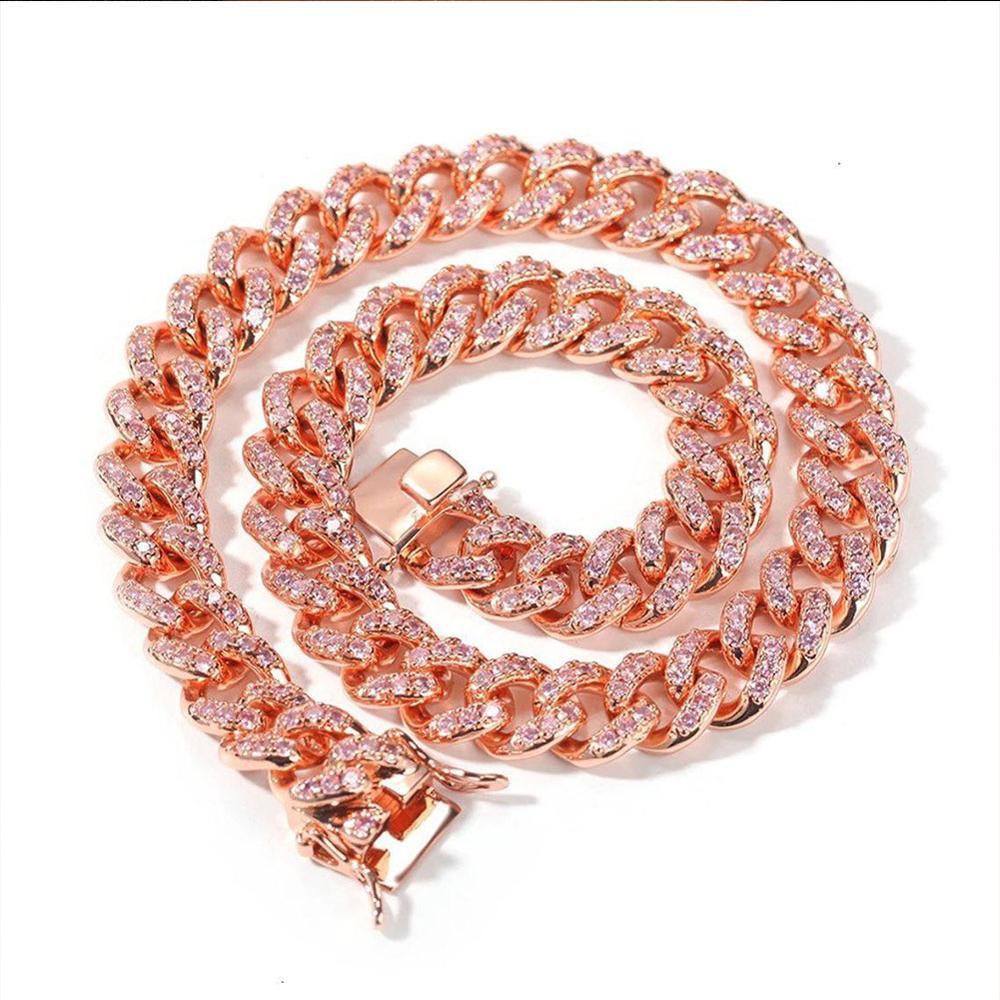 Stonefans Hip Hop Cuban Link Chain Choker Necklace Bling Jewlery Men Women Fashion Iced Cuban Rhinestone Necklace Collar Chain T200824