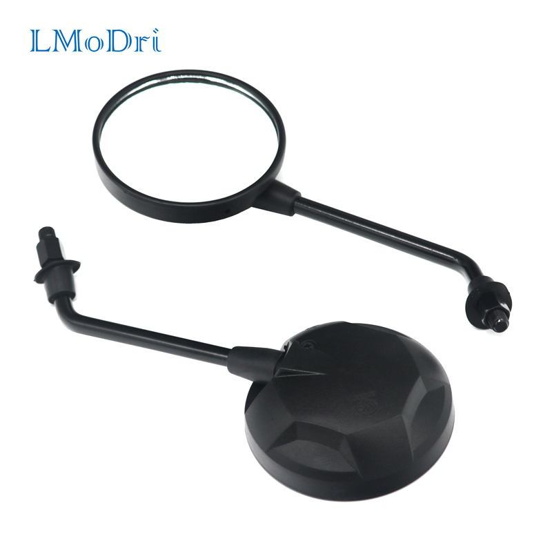 

LMoDri Universal Clockwise 10mm 8mm Motorcycle Rearview Mirrors Motorbike Scooter Replacement Parts Back Side Mirror 2 Pcs/Lot