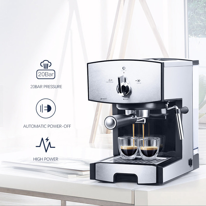 Espresso coffee machine maker Built-In milk frother 20Bar Coffee Makers 1350W cappuccino machine automatic 220V
Espresso coffee machine maker Built-In milk frother 20Bar Coffee Makers 1350W cappuccino machine automatic 220V