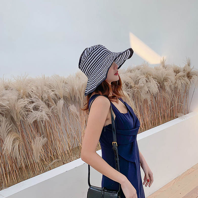 Women Cotton Cap Fisherman Hats Stripe Girls Wide Brim Fashion Tourism Visor Foldable Bucket for Sun hat, Khaki
Women Cotton Cap Fisherman Hats Stripe Girls Wide Brim Fashion Tourism Visor Foldable Bucket for Sun hat, Khaki