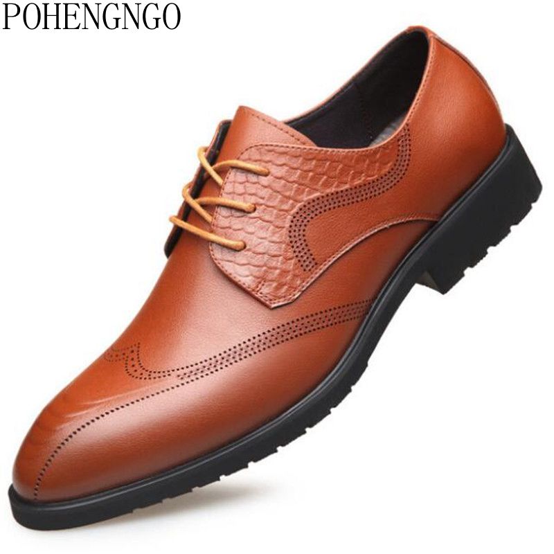 New Man Dress Shoes Footwear Man Wedding Brogue Shoes Spring Autumn Genuine leather Male Formal Social Office, Black
New Man Dress Shoes Footwear Man Wedding Brogue Shoes Spring Autumn Genuine leather Male Formal Social Office, Black