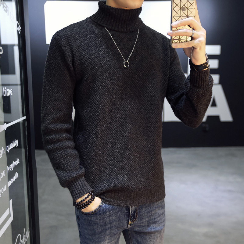 Mens Turtleneck Wool Pullover Spacious Autumn Winter Thick Solid Long Sleeve Soft Clothes Knitted Casual Male Sweater Pull Homme, Black
Mens Turtleneck Wool Pullover Spacious Autumn Winter Thick Solid Long Sleeve Soft Clothes Knitted Casual Male Sweater Pull Homme, Black
