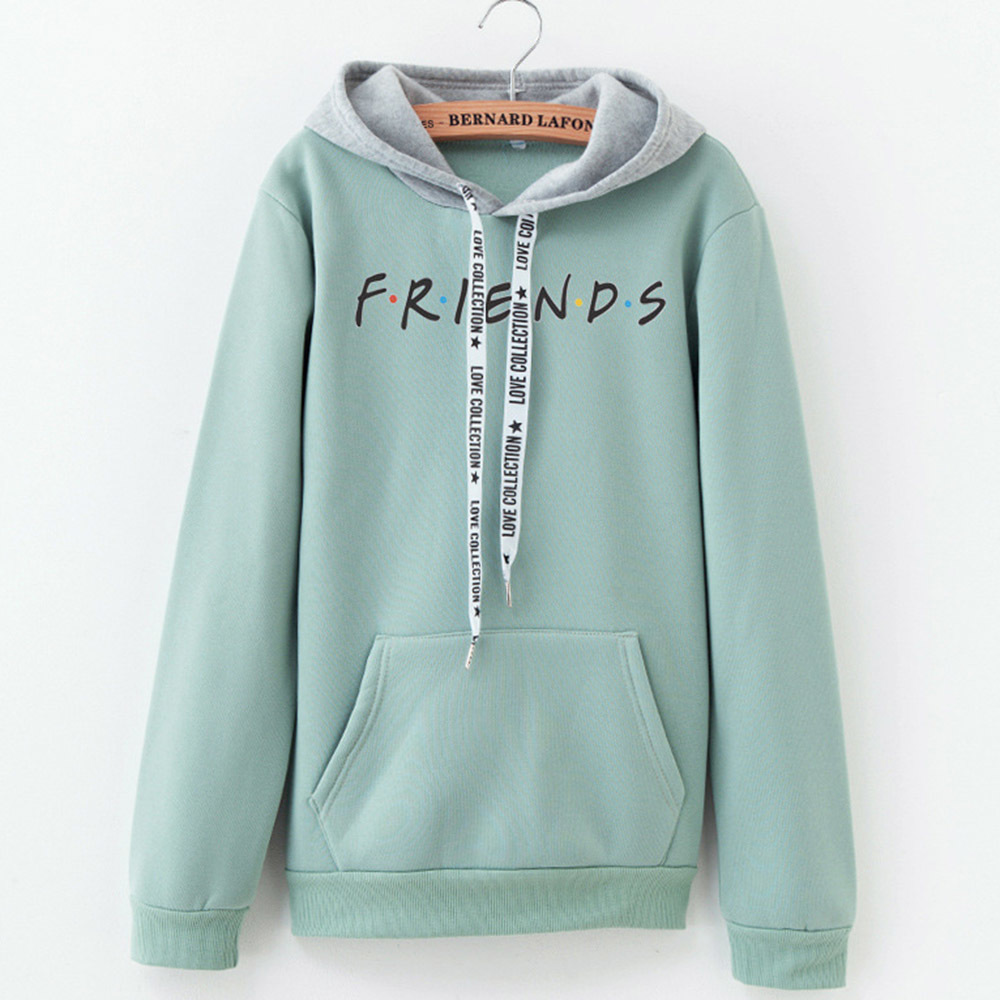 2019 New Friends Printing Hoodies Sweatshirts Harajuku Crew Neck Sweats Women Clothing Feminina Loose Women's Outwear Fall B0314 CX200808