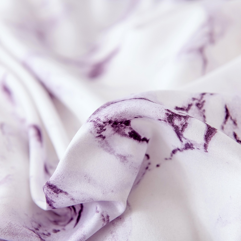 Purple Marble Pattern Bedding Sets Duvet Cover Set 2/3pcs Bed Set Twin Double Queen Quilt Cover Bed linen (No Sheet No Filling)