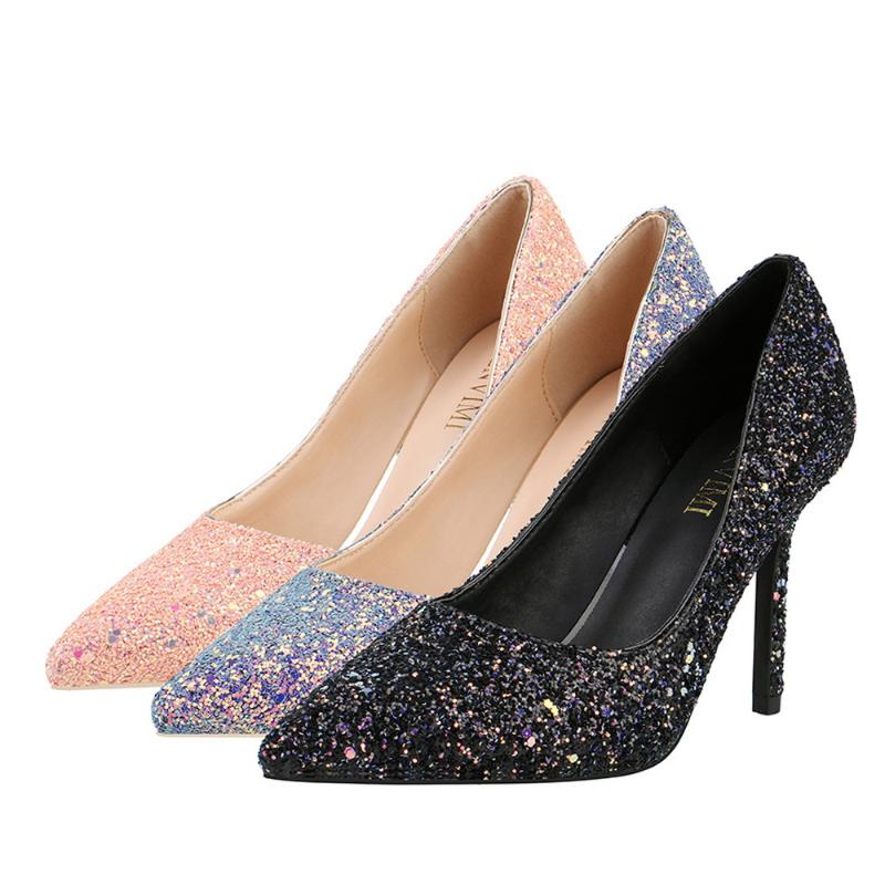 Ladies High Heels Luxury Wedding Shoes blingbling Sequins Leather Pointy-toe Pump Sexy Women Super high Heel Nightclub Shoes, Black
Ladies High Heels Luxury Wedding Shoes blingbling Sequins Leather Pointy-toe Pump Sexy Women Super high Heel Nightclub Shoes, Black