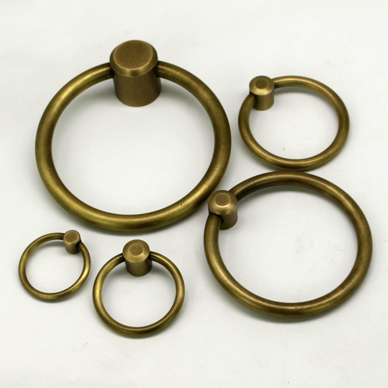5/6/8/11cm Chinese antique drawer circle knob furniture door handle hardware Classical wardrobe cabinet shoe closet cone vintage pull ring