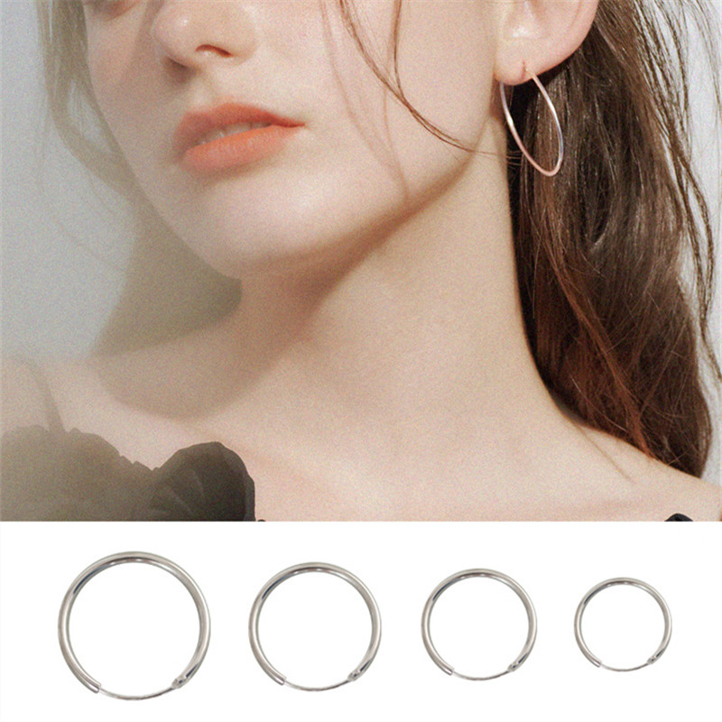925 Solid Sterling Silver Simple Round Circle Big Hoop Earrings For Women 2020 Girl Gift Pendientes Mujer Engagement Jewelry
925 Solid Sterling Silver Simple Round Circle Big Hoop Earrings For Women 2020 Girl Gift Pendientes Mujer Engagement Jewelry