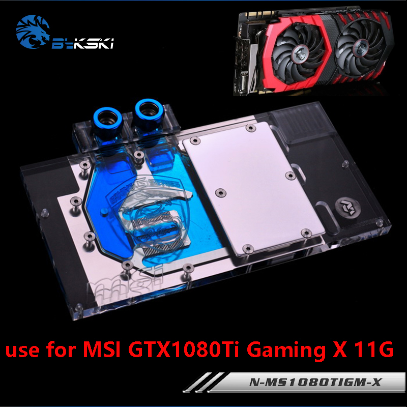 BYKSKI Water Block use for MSI GTX1080Ti Gaming X 11G/ ARMOR 11G OC /Full Cover Graphics Card Copper Radiator Block RGB Light
BYKSKI Water Block use for MSI GTX1080Ti Gaming X 11G/ ARMOR 11G OC /Full Cover Graphics Card Copper Radiator Block RGB Light