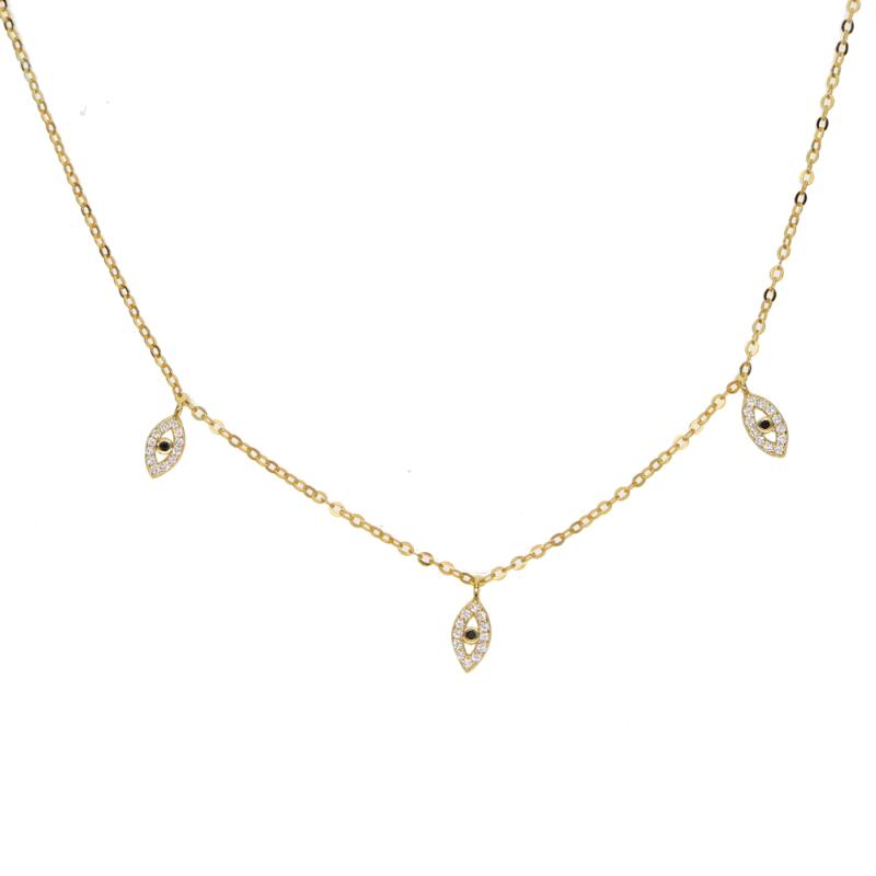 Classic 100% 925 Sterling Silver Turkey Evil Eye Necklace Clear CZ Stone Paved Lucky Eyes Women Pendant Necklace Wedding Jewelry
Classic 100% 925 Sterling Silver Turkey Evil Eye Necklace Clear CZ Stone Paved Lucky Eyes Women Pendant Necklace Wedding Jewelry