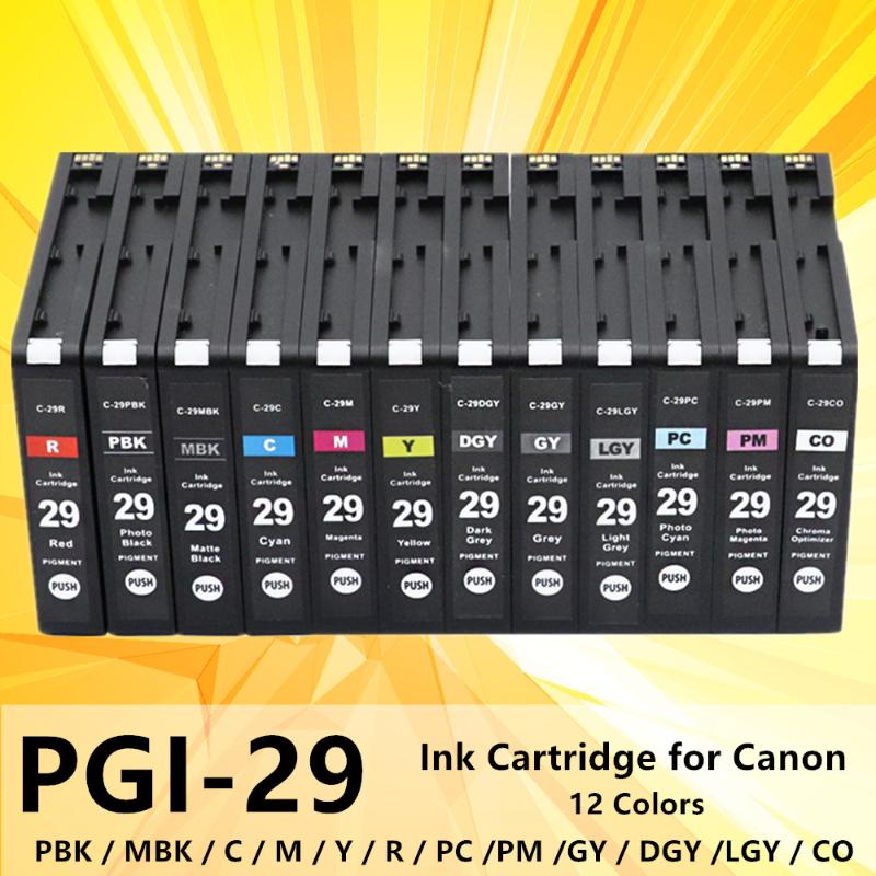 12PK PGI29 PGI-29 Ink Cartridge Whole Set for Canon PIXMA PRO-1 Printer PGI-29 Pigment Full Ink Cartridges with Chip
12PK PGI29 PGI-29 Ink Cartridge Whole Set for Canon PIXMA PRO-1 Printer PGI-29 Pigment Full Ink Cartridges with Chip