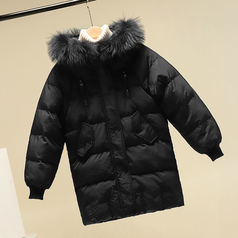 Fashion Coat Casual Loose Coat Winter Jacket Women Big Fur Hooded Thick Down Parkas Female Jacket Warm Winter Outwear 2020 New T200814