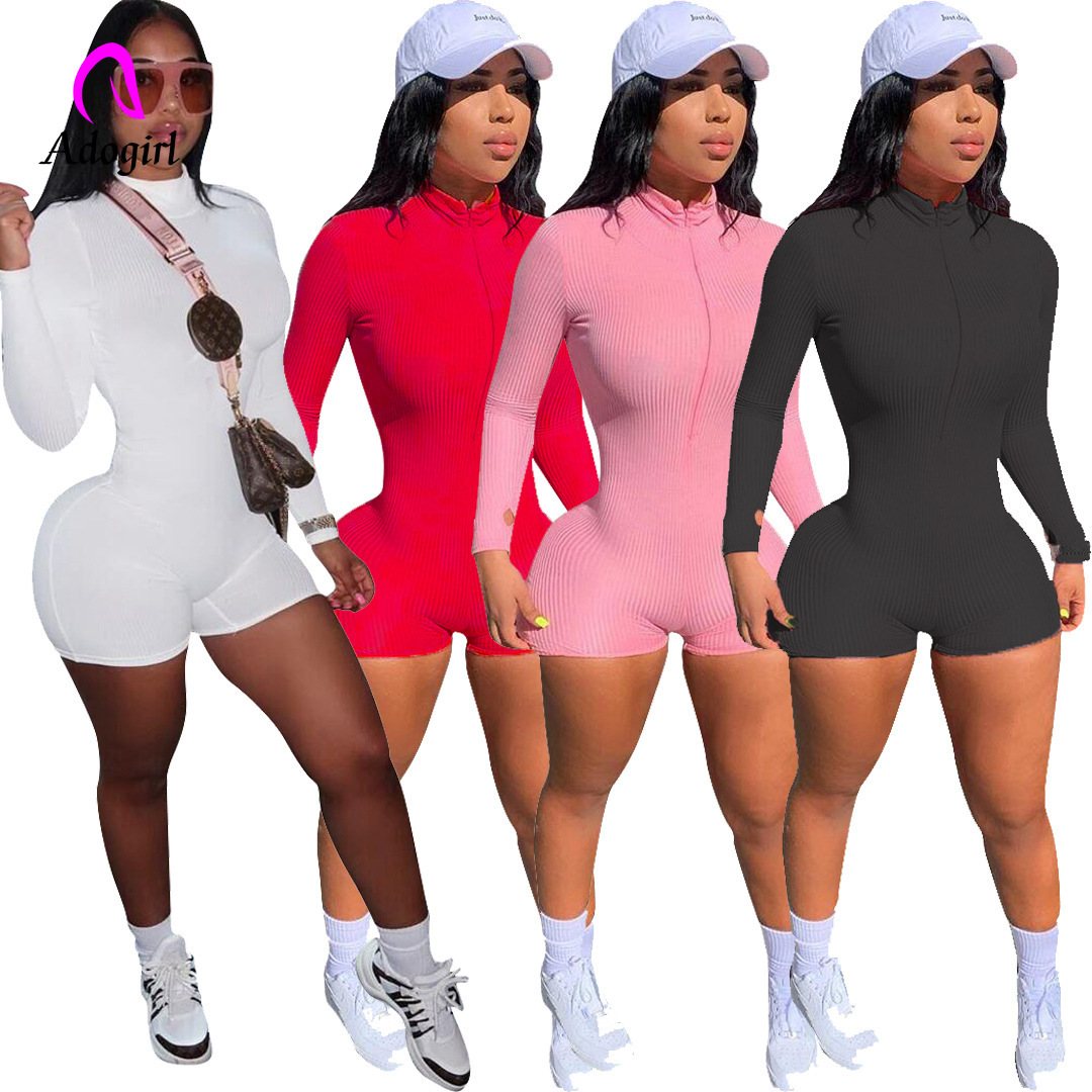 Active Wear Women Knitted Zipper Up Moto Biker Bodysuit Long Sleeve Shorts Jumpsuits Rompers Playsuits Fitness One Piece Outfit X0924, Red-2
Active Wear Women Knitted Zipper Up Moto Biker Bodysuit Long Sleeve Shorts Jumpsuits Rompers Playsuits Fitness One Piece Outfit X0924, Red-2