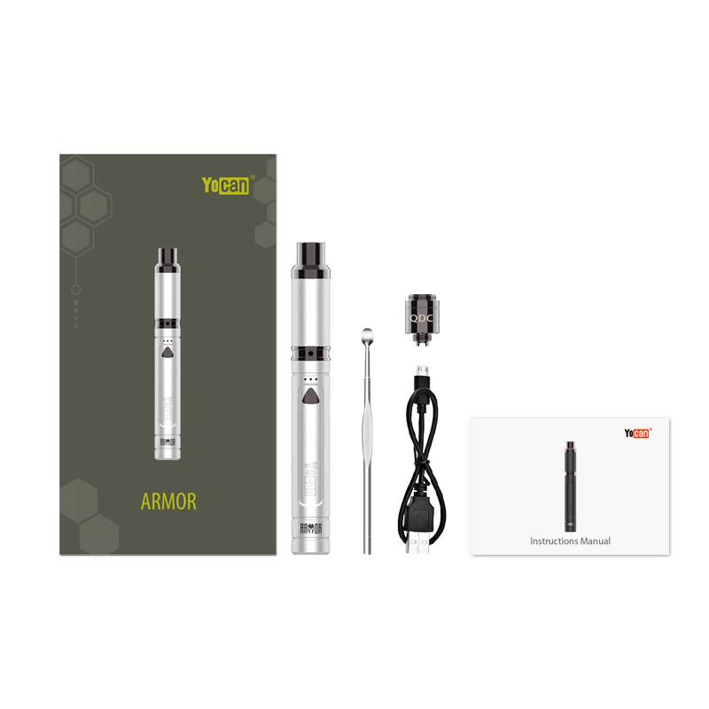 Original Yocan Armor Kit Wax Pen 380mAh Preheat Battery Variable Voltage Concentrate Portable wax Vaporizer Starter Kit e cig
Original Yocan Armor Kit Wax Pen 380mAh Preheat Battery Variable Voltage Concentrate Portable wax Vaporizer Starter Kit e cig