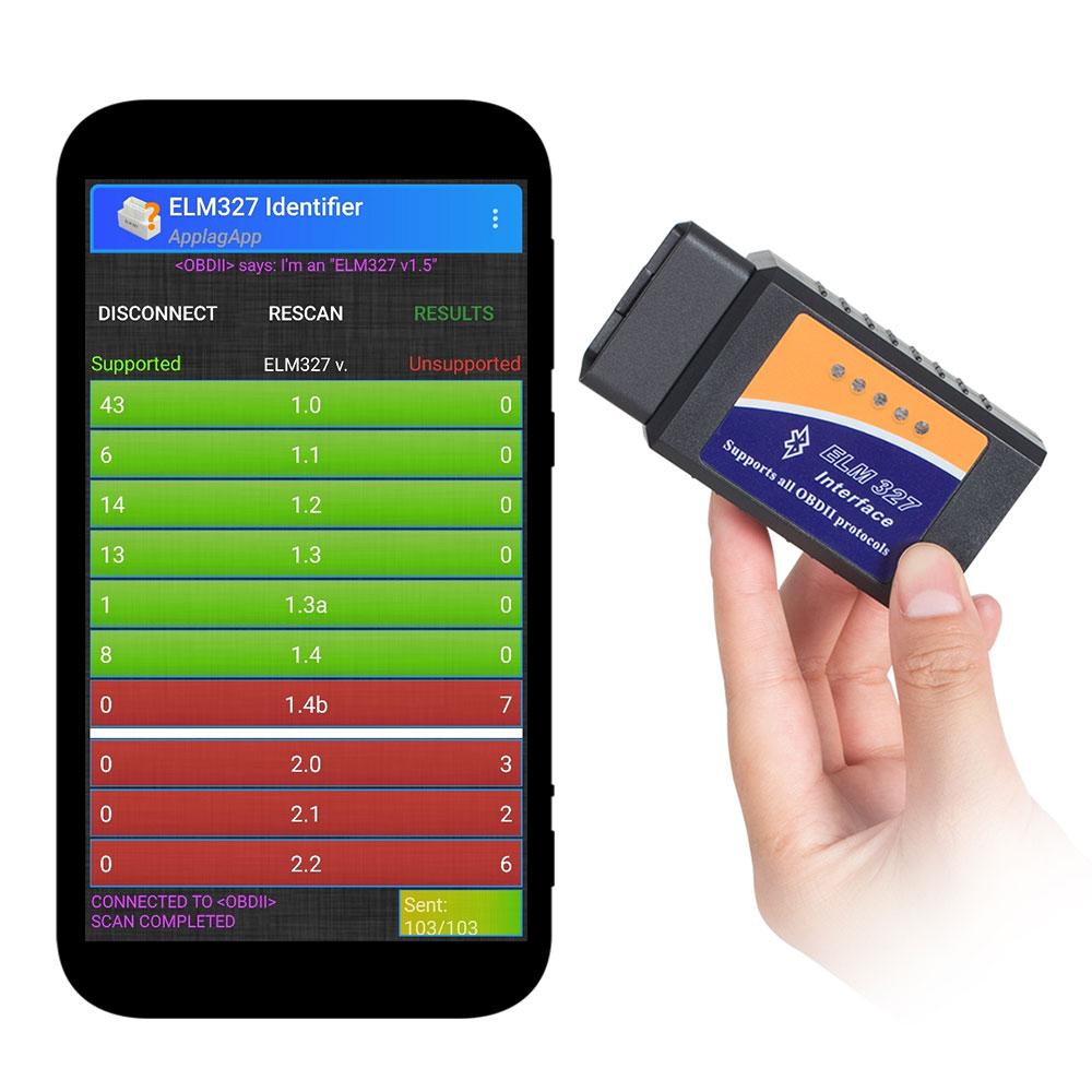 OBD2 ELM327 V1.5 Bluetooth/WIFI Car Diagnostic Tool ELM 327 OBD Code Reader Chip PIC18F25K80 Work Android/IOS/Windows 12V Car