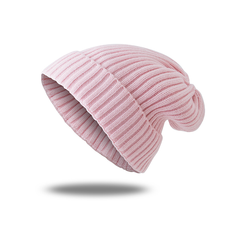 Women winter Hat Fashion Baggy Bonnet Beanies Female Knitted Winter Hats Soft Skiing Slouchy Beanie With Back Opening