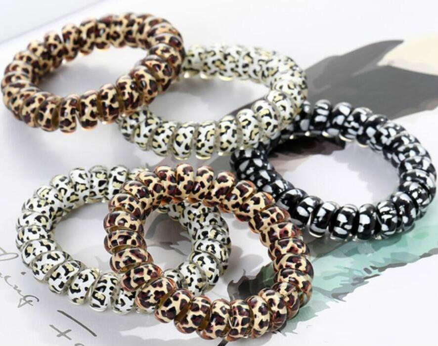 Women Girl Telephone Wire Cord Gum Coil Hair Ties Girls Elastic Hair Bands Ring Rope Leopard Print Bracelet Stretchy Hair Ropes 100pcs DHL
Women Girl Telephone Wire Cord Gum Coil Hair Ties Girls Elastic Hair Bands Ring Rope Leopard Print Bracelet Stretchy Hair Ropes 100pcs DHL
