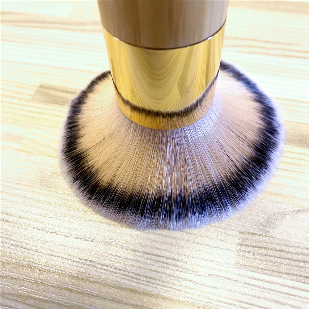 The buffer airbrush finish bamboo foundation Makeup brush Dense Soft Synthetic Hair Flawless Finishing Beauty Cosmetics Brush Tool