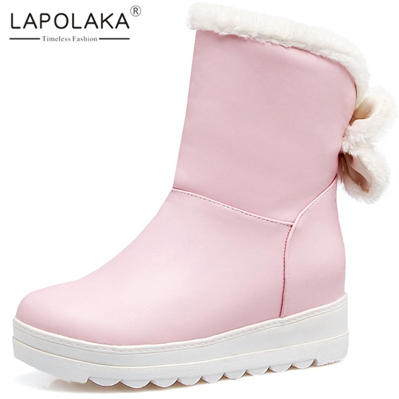 Lapolaka 2020 New Arrivals Large Size 30-42 Increasing Heels Ankle Boots Woman Shoes Platform Slip On Add Fur Warm Winter Boots, Black
Lapolaka 2020 New Arrivals Large Size 30-42 Increasing Heels Ankle Boots Woman Shoes Platform Slip On Add Fur Warm Winter Boots, Black