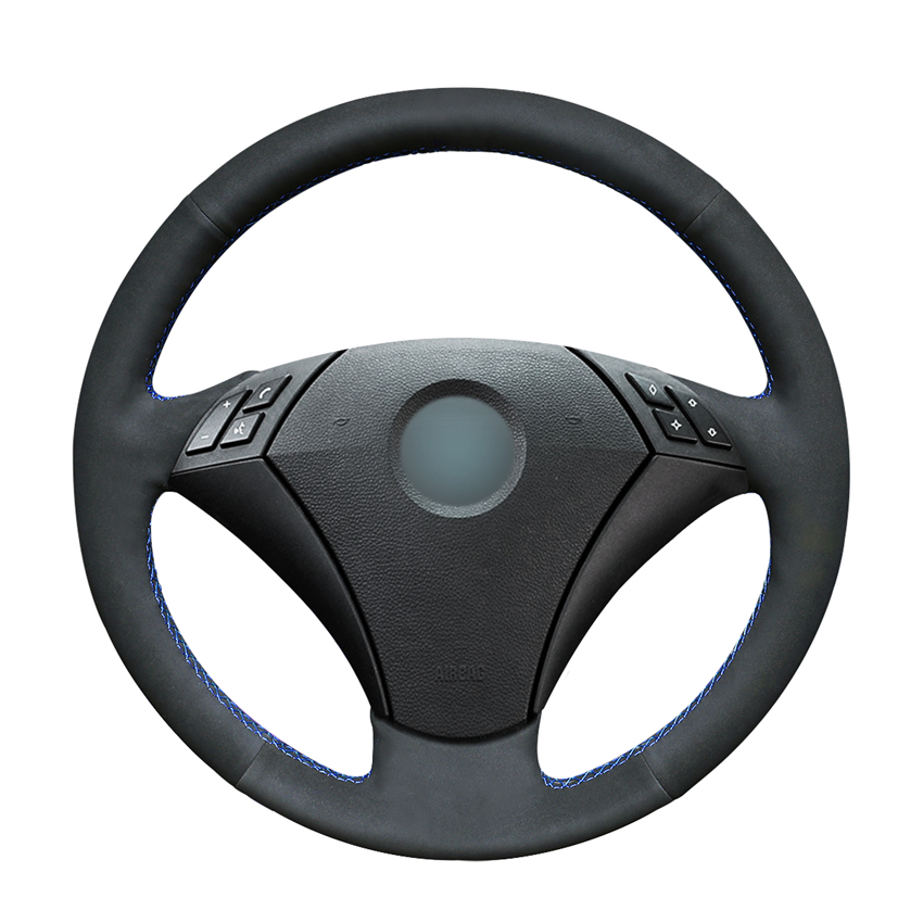 Hand-stitched DIY Black Suede Leather Car Steering Wheel Cover for BMW 530 523 523li 525 520li 535 545i E60 Accessories
Hand-stitched DIY Black Suede Leather Car Steering Wheel Cover for BMW 530 523 523li 525 520li 535 545i E60 Accessories