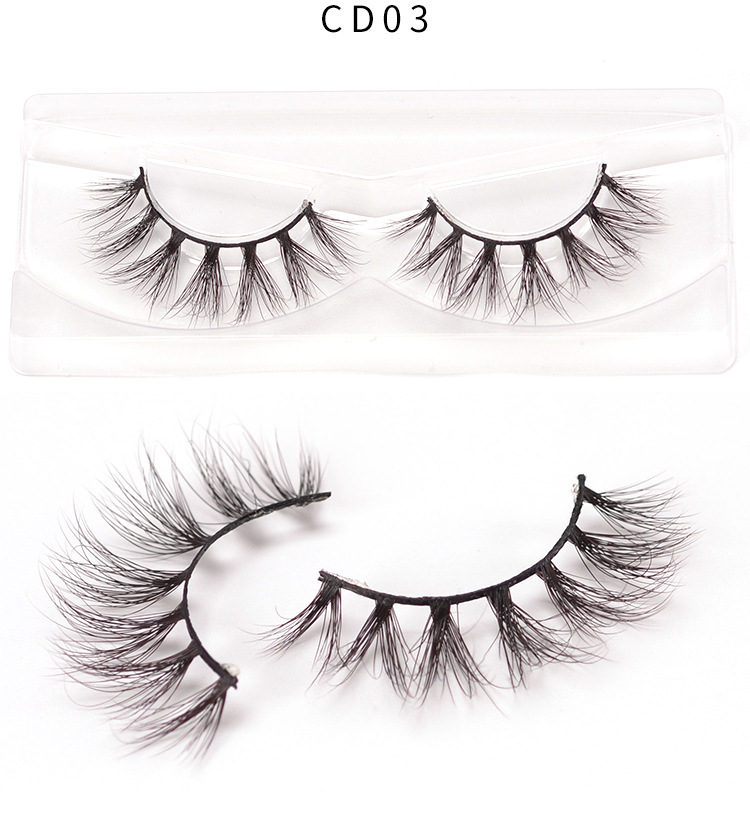Colorful 3D mink hair eyelashes cross false eyelashes beauty eye tools makeup manufacturers individual