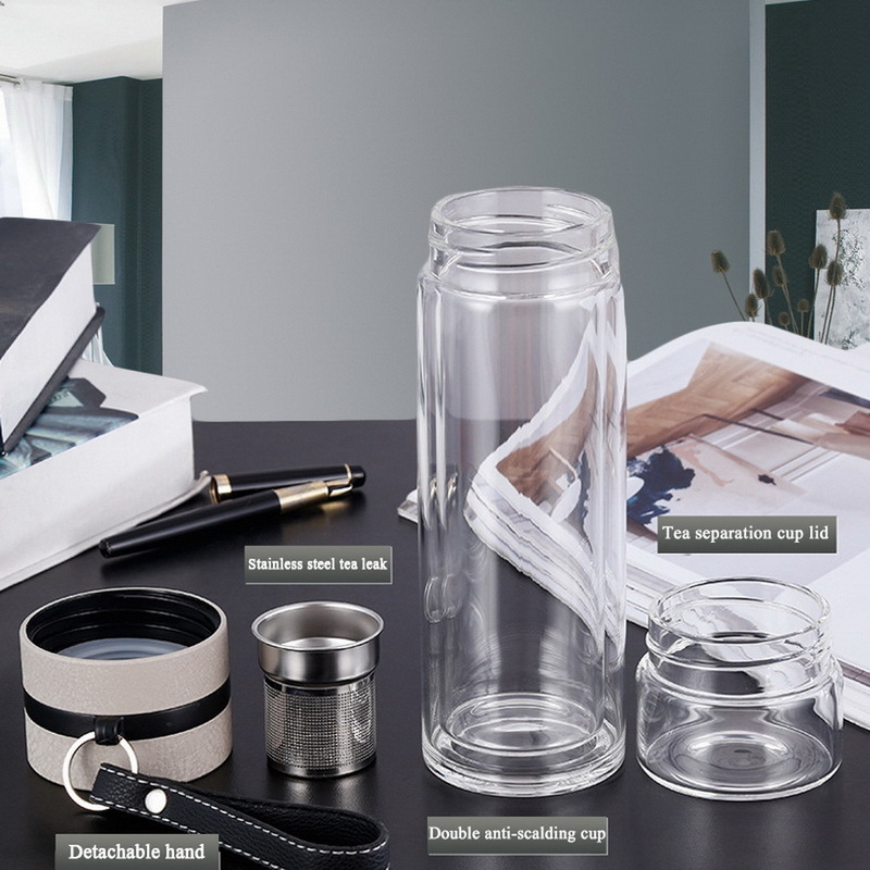 500ML Glass Water Bottles For Dink Tea With Infuser Double Wall Bottle For Water Portable Outdoor Travel Tea Mug Tumbler Y200330
500ML Glass Water Bottles For Dink Tea With Infuser Double Wall Bottle For Water Portable Outdoor Travel Tea Mug Tumbler Y200330
