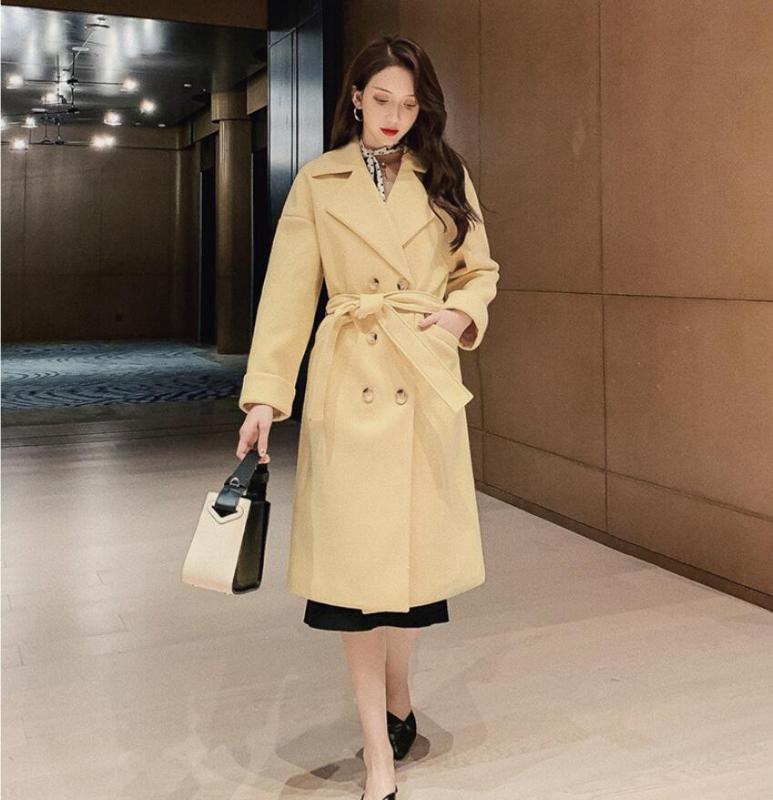 Korean 2020 autumn/winter new women' slim Mid-Length coat Top fashion casual high quality business Office Lady wool overcoat
Korean 2020 autumn/winter new women' slim Mid-Length coat Top fashion casual high quality business Office Lady wool overcoat