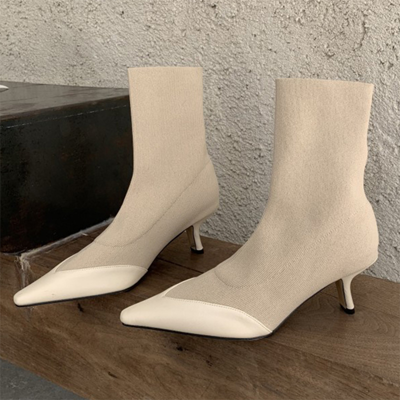 Women Boots Ankle Boots Elastic Stretch Short Stocking 2020 New Thin Heel Autumn Shoots Knitted Female Spike Heels, Beige
Women Boots Ankle Boots Elastic Stretch Short Stocking 2020 New Thin Heel Autumn Shoots Knitted Female Spike Heels, Beige