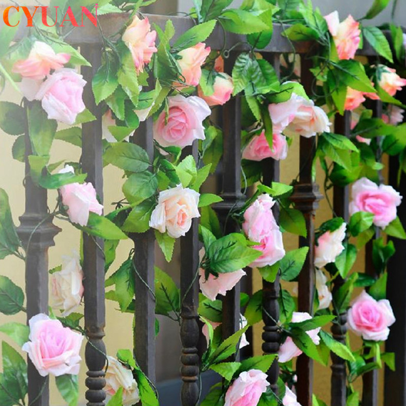 2.4m Silk Artificial Roses Flowers Ivy Vine Wall Hanging Garland Fake Plant Rattan String Leaves Wedding Home Garden Decoration, 2m light a
2.4m Silk Artificial Roses Flowers Ivy Vine Wall Hanging Garland Fake Plant Rattan String Leaves Wedding Home Garden Decoration, 2m light a