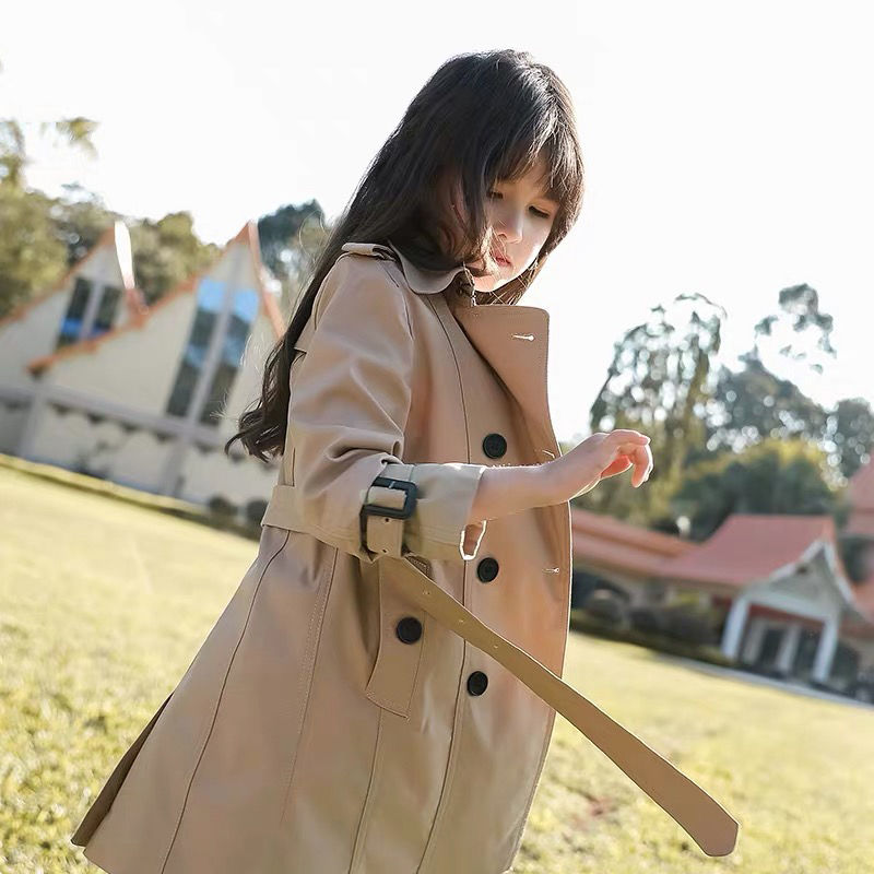 2020 Spring Autumn Girl Trench Coat Kids With Belt Double-breasted Overcoat Fashion Casual Teenage Girls Long Windbreaker W445, Khaki
2020 Spring Autumn Girl Trench Coat Kids With Belt Double-breasted Overcoat Fashion Casual Teenage Girls Long Windbreaker W445, Khaki