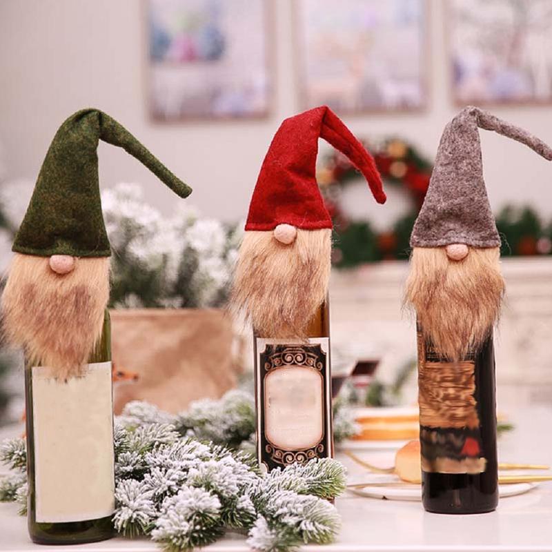 Resuable Christmas Wine Bottle Cover Santa Dinner Table Beard Hat Bag Decor Gift Baskets For Christmas Decoration Wine
Resuable Christmas Wine Bottle Cover Santa Dinner Table Beard Hat Bag Decor Gift Baskets For Christmas Decoration Wine