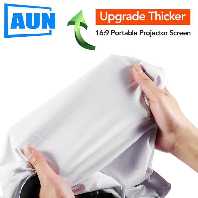 AUN 16:9 Projector Screen, 100/120/133 inch, Upgrade Thicker Foldable Portable White cloth material for 1080P 4K Home theater
AUN 16:9 Projector Screen, 100/120/133 inch, Upgrade Thicker Foldable Portable White cloth material for 1080P 4K Home theater